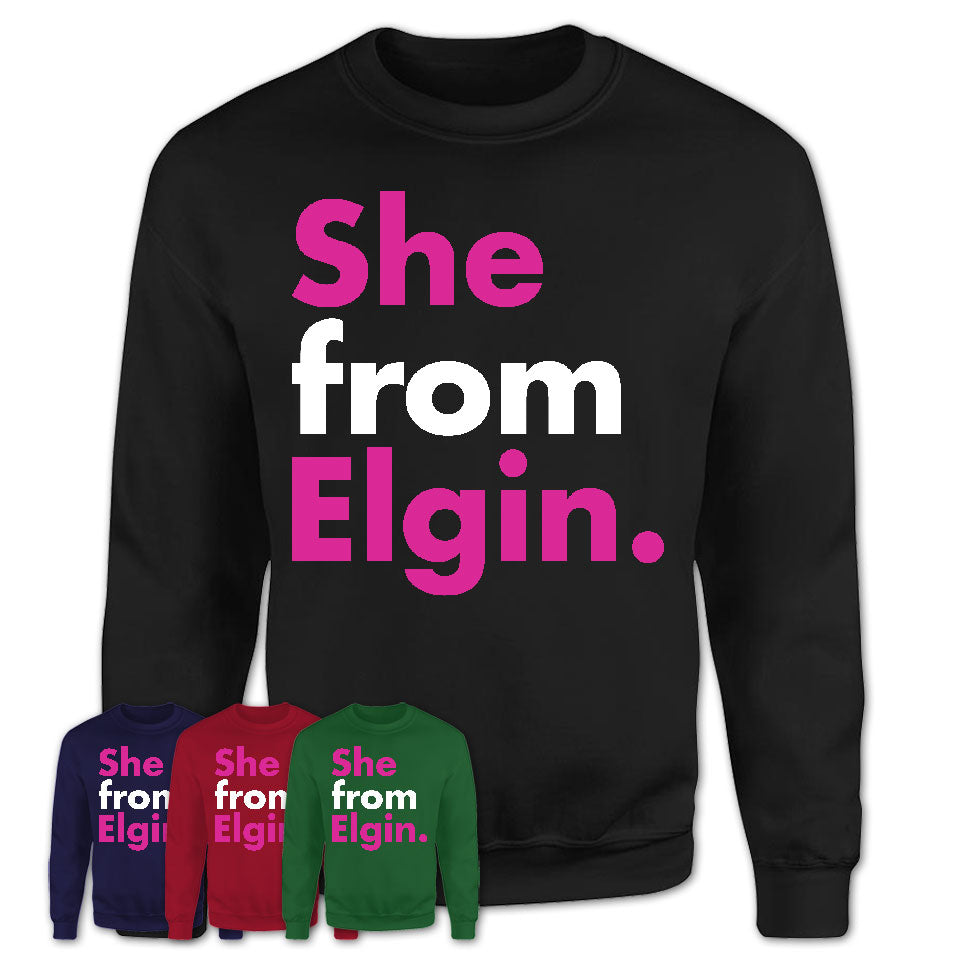 She From Elgin Shirt Illinois State Birthday Gift For Her