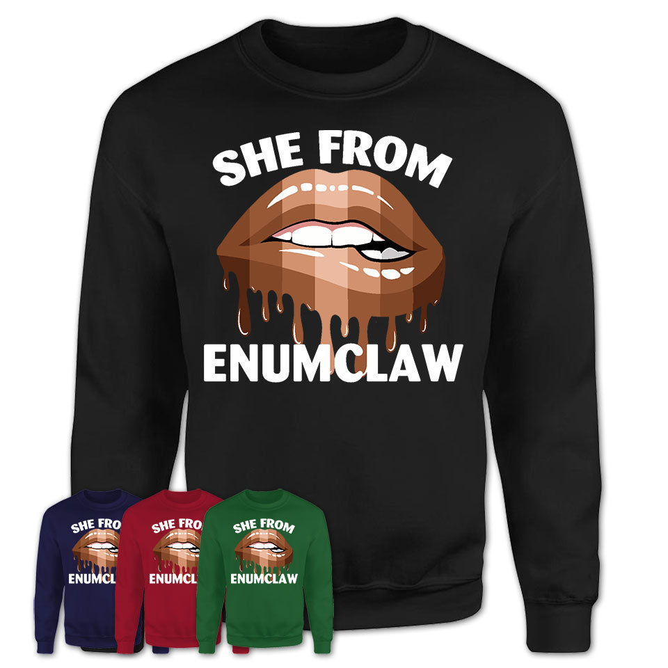 She From Enumclaw Washington T-Shirt Black Lives Matter Sexy Lips Girl Shirt