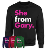 She From Gary Shirt Indiana State Birthday Gift For Her