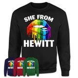 She From Hewitt Texas T-Shirt LGBT Pride Sexy Lips Gift Shirt