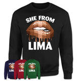 She From Lima Ohio T-Shirt Black Lives Matter Sexy Lips Girl Shirt