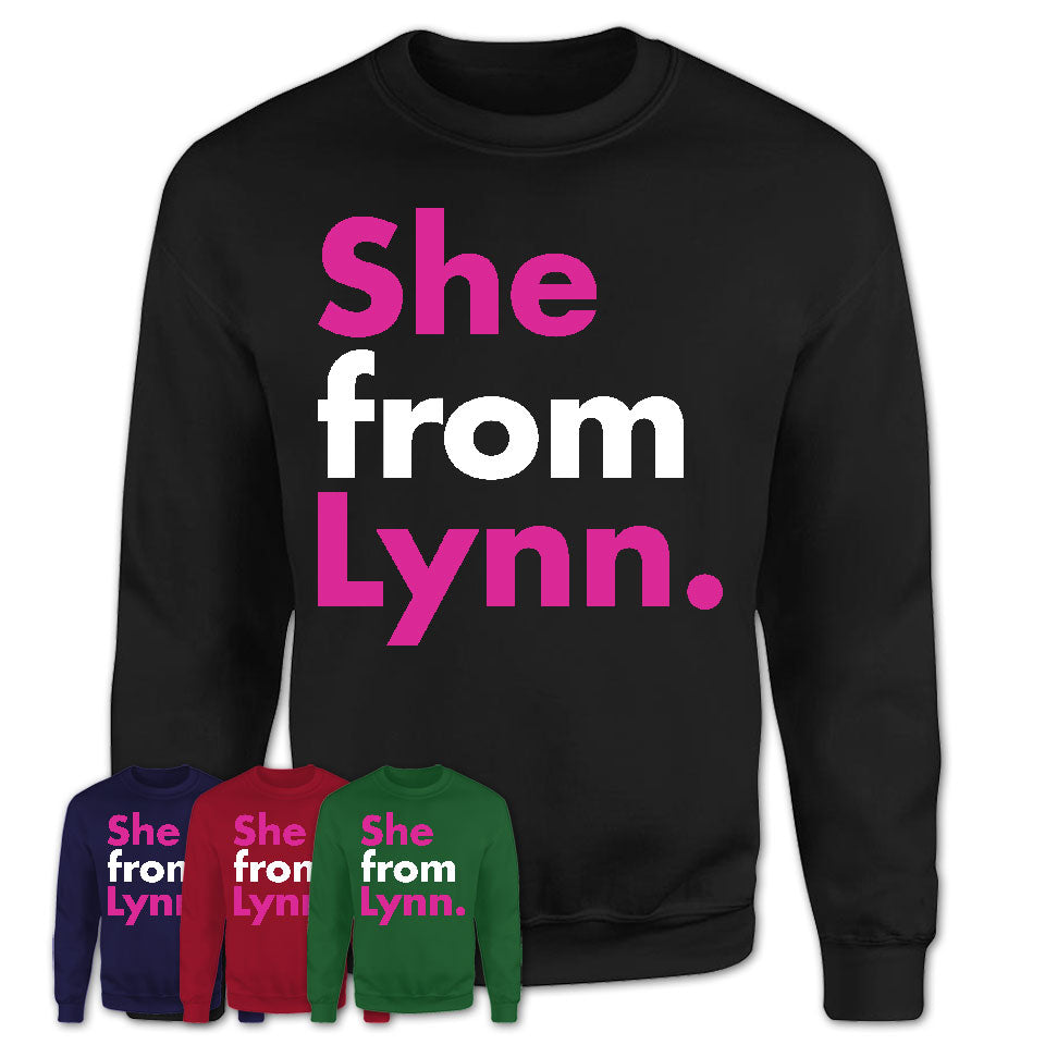 She From Lynn Shirt Massachusetts State Birthday Gift For Her