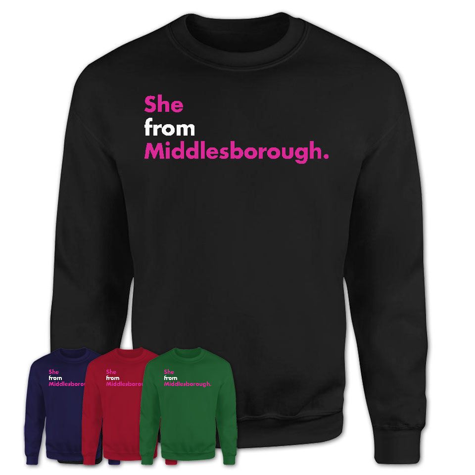 She From Middlesborough Shirt Kentucky State Birthday Gift For Her