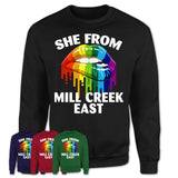 She From Mill Creek East Washington T-Shirt LGBT Pride Sexy Lips Gift Shirt