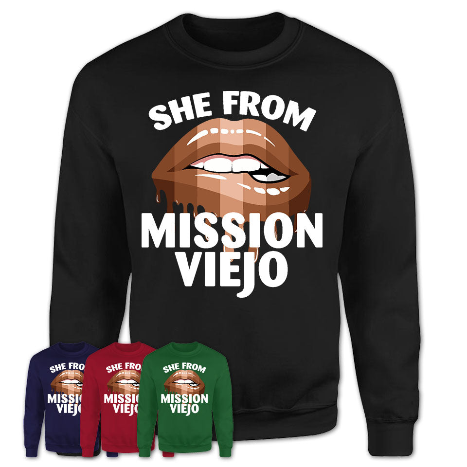 She From Mission Viejo California T-Shirt Black Lives Matter Sexy Lips Girl Shirt