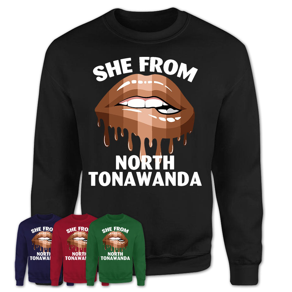 She From North Tonawanda New York T-Shirt Black Lives Matter Sexy Lips Girl Shirt