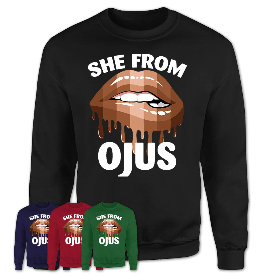 She From Ojus Florida T-Shirt Black Lives Matter Sexy Lips Girl Shirt