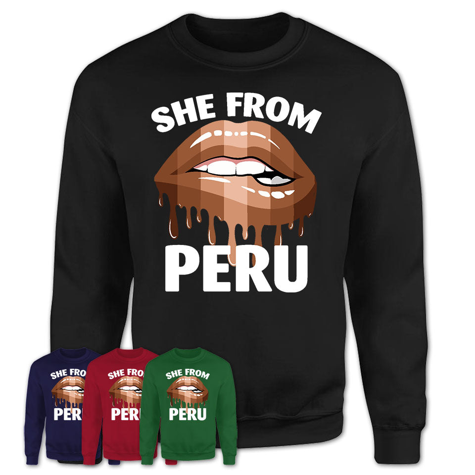 She From Peru Illinois T-Shirt Black Lives Matter Sexy Lips Girl Shirt