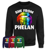 She From Phelan California T-Shirt LGBT Pride Sexy Lips Gift Shirt