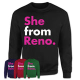 She From Reno Shirt Nevada State Birthday Gift For Her