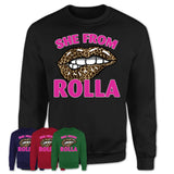 She From Rolla Missouri Gift Cheetah Leopard Sexy Lips Shirt
