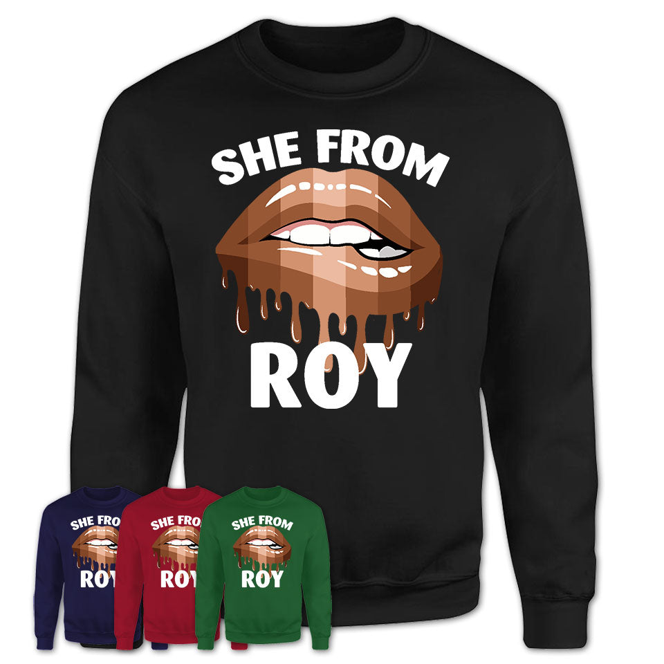 She From Roy Utah T-Shirt Black Lives Matter Sexy Lips Girl Shirt