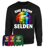 She From Selden New York T-Shirt LGBT Pride Sexy Lips Gift Shirt