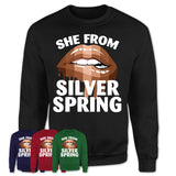 She From Silver Spring Maryland T-Shirt Black Lives Matter Sexy Lips Girl Shirt