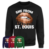 She From St. Louis Missouri T-Shirt Black Lives Matter Sexy Lips Girl Shirt