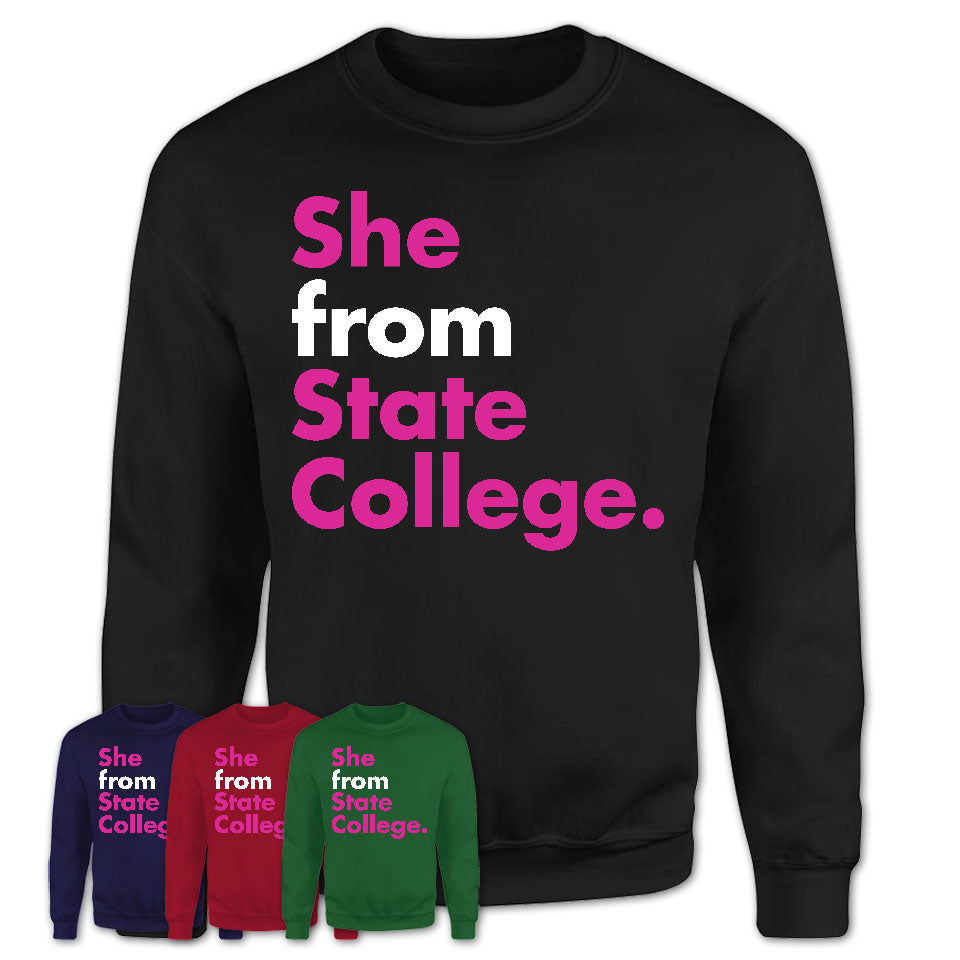 She From State College Shirt Pennsylvania State Birthday Gift For Her