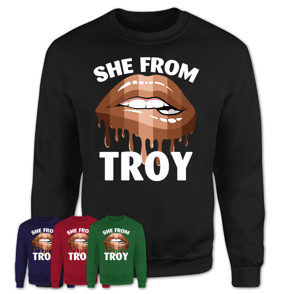 She From Troy Michigan T-Shirt Black Lives Matter Sexy Lips Girl Shirt