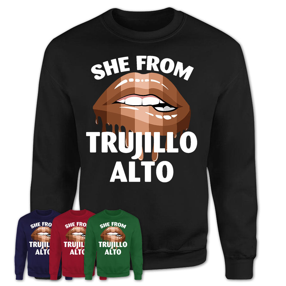 She From Trujillo Alto Puerto Rico T-Shirt Black Lives Matter Sexy Lips Girl Shirt