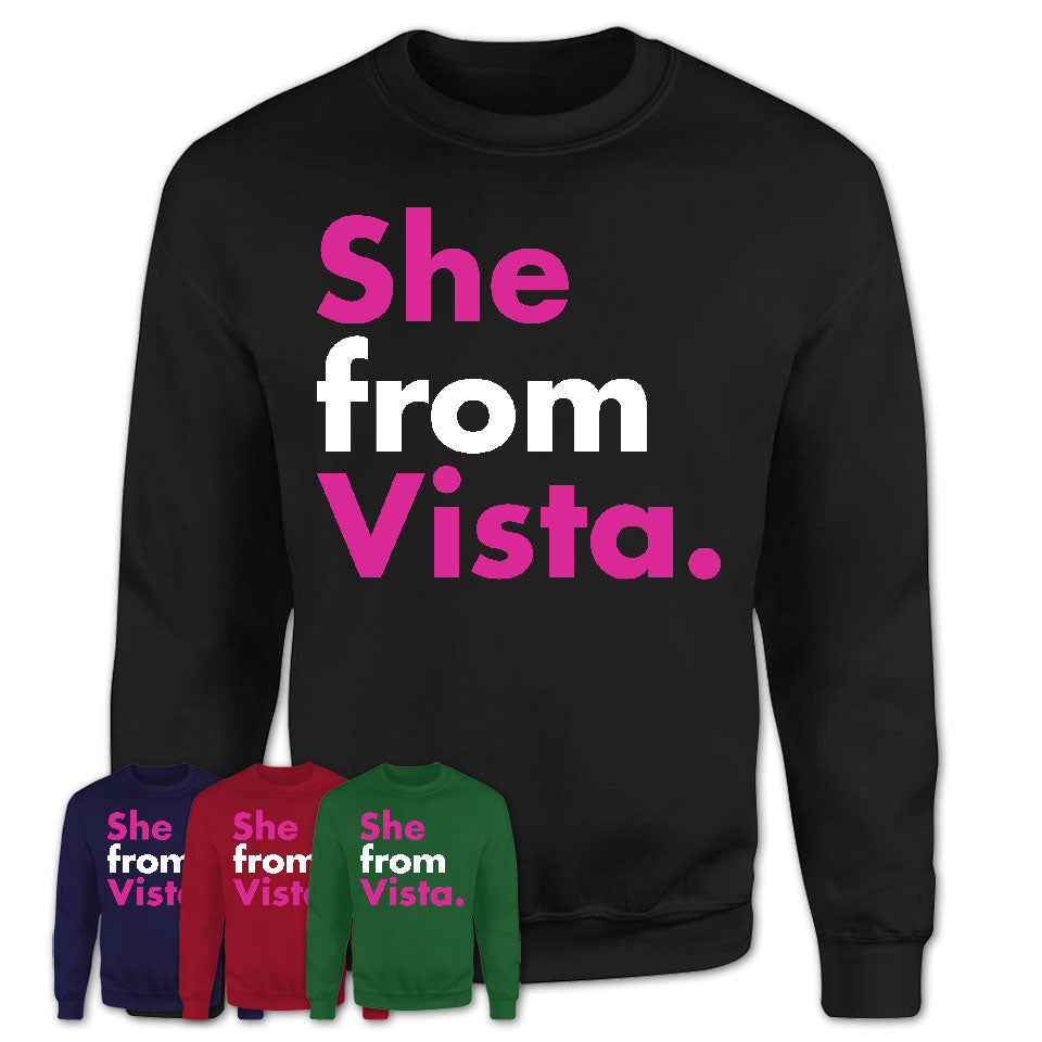 She From Vista Shirt California State Birthday Gift For Her
