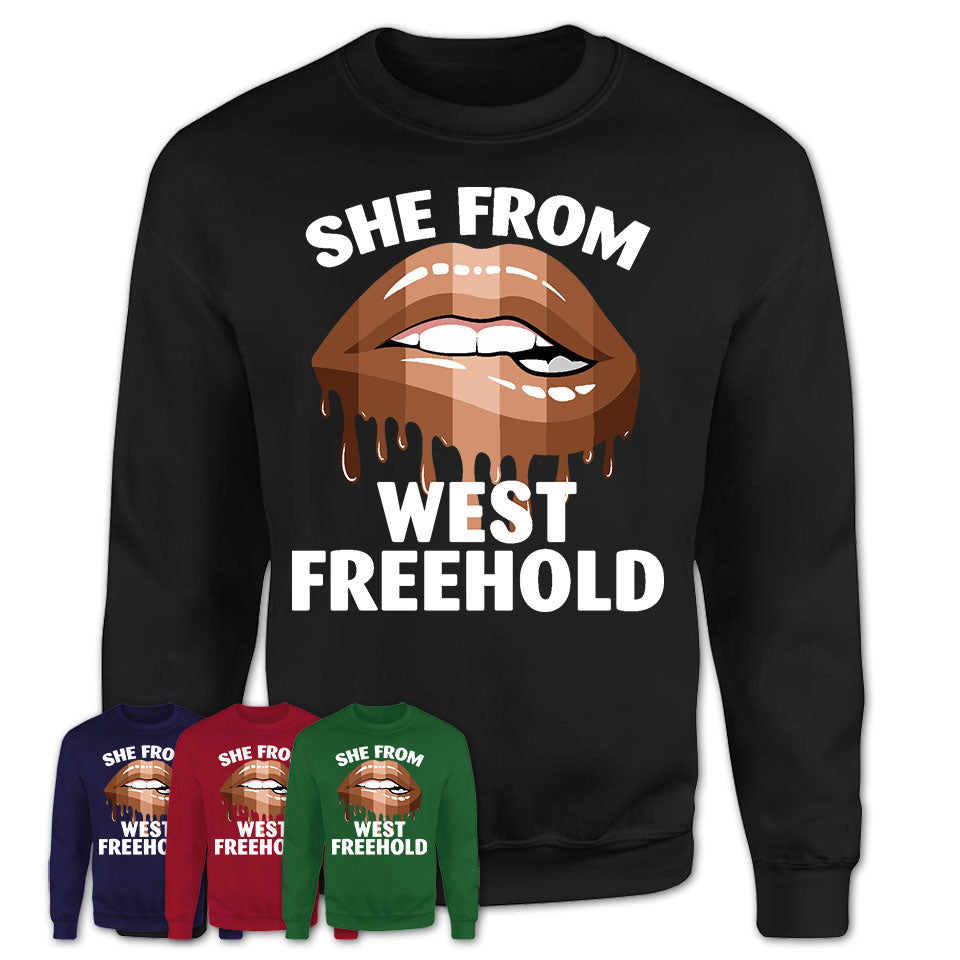 She From West Freehold New Jersey T-Shirt Black Lives Matter Sexy Lips Girl Shirt
