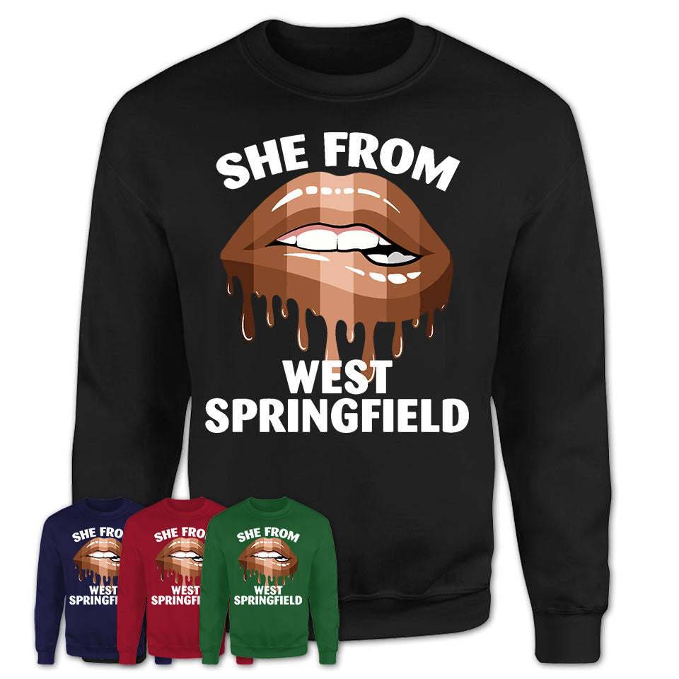 She From West Springfield Massachusetts T-Shirt Black Lives Matter Sexy Lips Girl Shirt