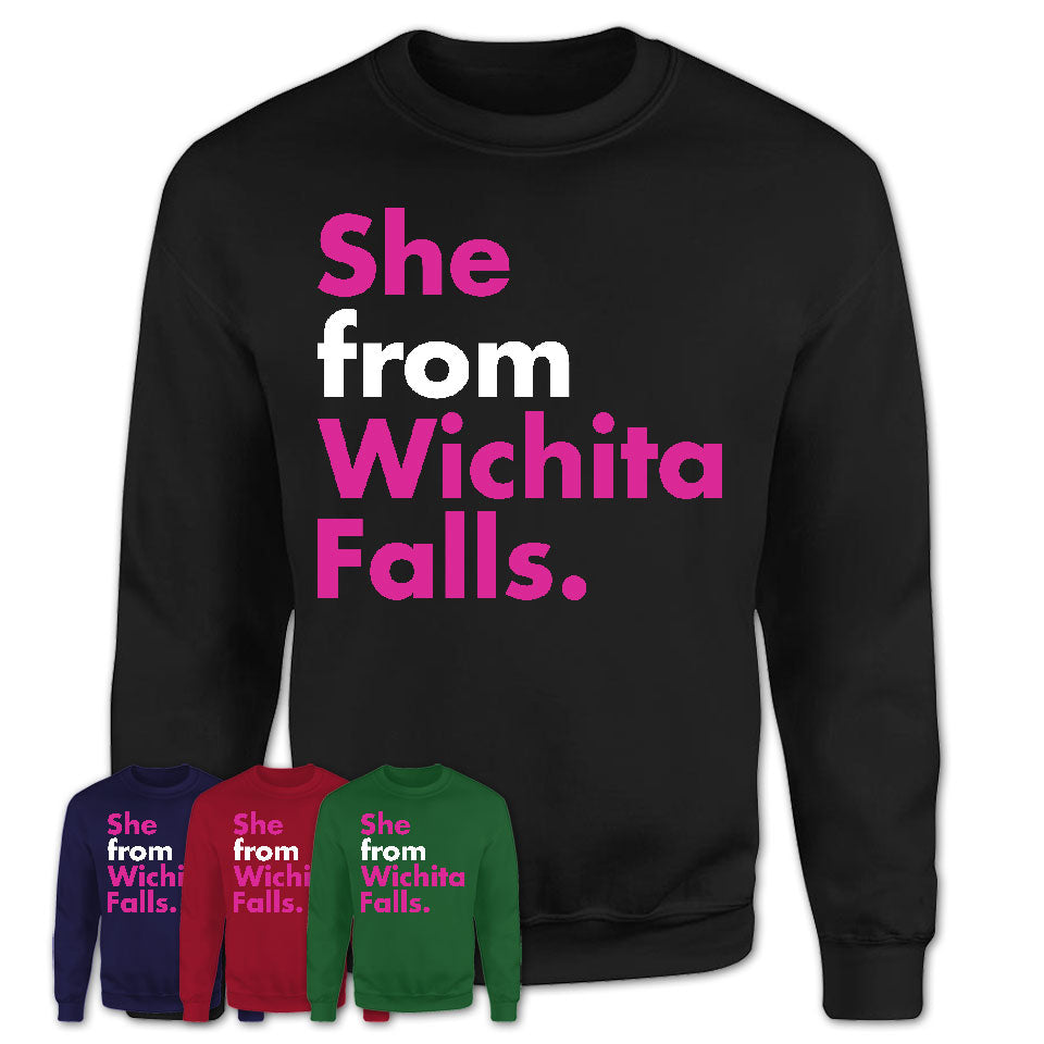 She From Wichita Falls Shirt Texas State Birthday Gift For Her