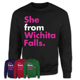 She From Wichita Falls Shirt Texas State Birthday Gift For Her