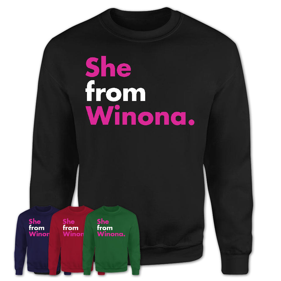 She From Winona Shirt Minnesota State Birthday Gift For Her