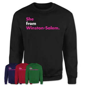 She From Winston-Salem Shirt North Carolina State Birthday Gift For Her