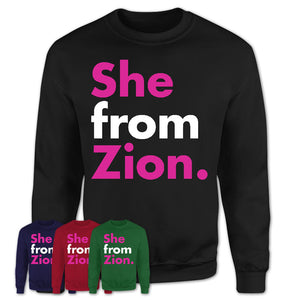 She From Zion Shirt Illinois State Birthday Gift For Her
