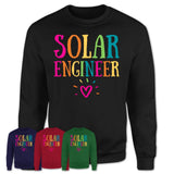 Solar Engineer Rainbow Lettering Heart Shirt, Employee Appreciation Gifts