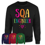 Sqa Engineer Rainbow Lettering Heart Shirt, Employee Appreciation Gifts