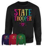 State Trooper Rainbow Lettering Heart Shirt, Employee Appreciation Gifts