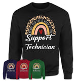 Support Technician Because Your Life Worth My Time Rainbow T-Shirt