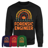 Thankful Forensic Engineer Shirt, Pumpkin Rainbow Sweater for Fall Lovers, Thanksgiving Gift for Forensic Engineer Women