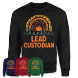 Thankful Lead Custodian Shirt, Pumpkin Rainbow Sweater for Fall Lovers, Thanksgiving Gift for Lead Custodian Women
