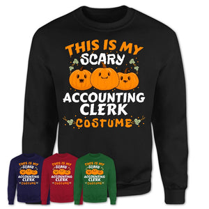 This Is My Scary Accounting Clerk Costume, Halloween Pumpkin Shirt, Funny Coworker Gift