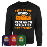 This Is My Scary Research Scientist Costume, Halloween Pumpkin Shirt, Funny Coworker Gift