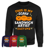 This Is My Scary Sandwich Artist Costume, Halloween Pumpkin Shirt, Funny Coworker Gift