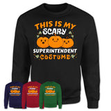 This Is My Scary Superintendent Costume, Halloween Pumpkin Shirt, Funny Coworker Gift