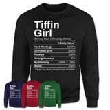 Tiffin Girl Ohio Nutrition Facts Proud Vintage Sport Born Living City Home Roots USA Gift Women T-Shirt