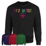 Vfx Artist Rainbow Lettering Heart Shirt, Employee Appreciation Gifts