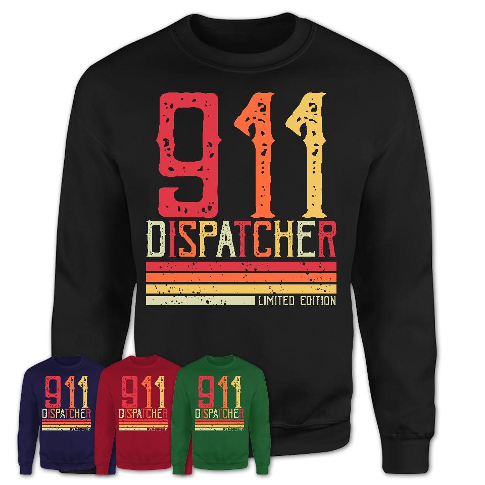 Vintage 911 Dispatcher Limited Edition Job Shirt, Coworker Birthday Gift Idea
