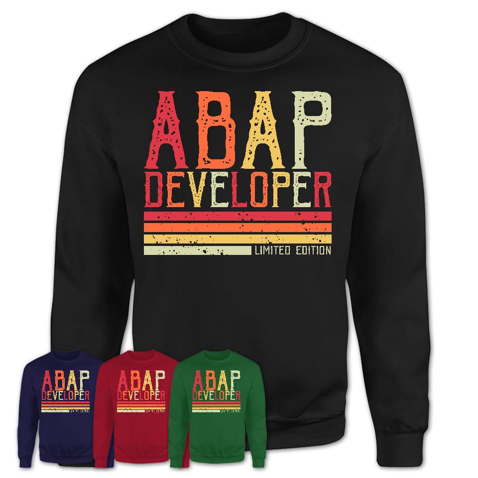 Vintage Abap Developer Limited Edition Job Shirt, Coworker Birthday Gift Idea