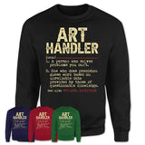 Vintage Art Handler Definition Shirt, Funny Coworker Gift Idea for Art Handler, New Job Gift
