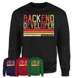 Vintage Backend Developer Limited Edition Job Shirt, Coworker Birthday Gift Idea