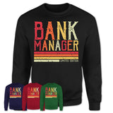 Vintage Bank Manager Limited Edition Job Shirt, Coworker Birthday Gift Idea