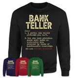 Vintage Bank Teller Definition Shirt, Funny Coworker Gift Idea for Bank Teller, New Job Gift