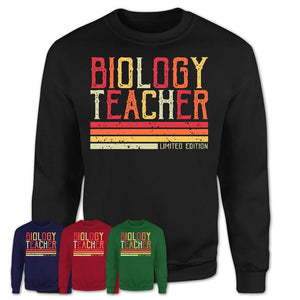 Vintage Biology Teacher Limited Edition Job Shirt, Coworker Birthday Gift Idea