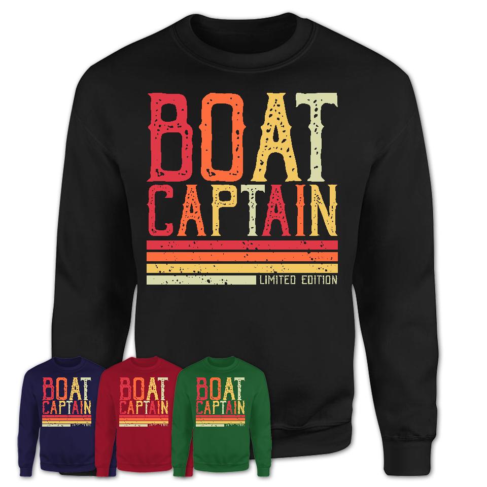 Vintage Boat Captain Limited Edition Job Shirt, Coworker Birthday Gift Idea
